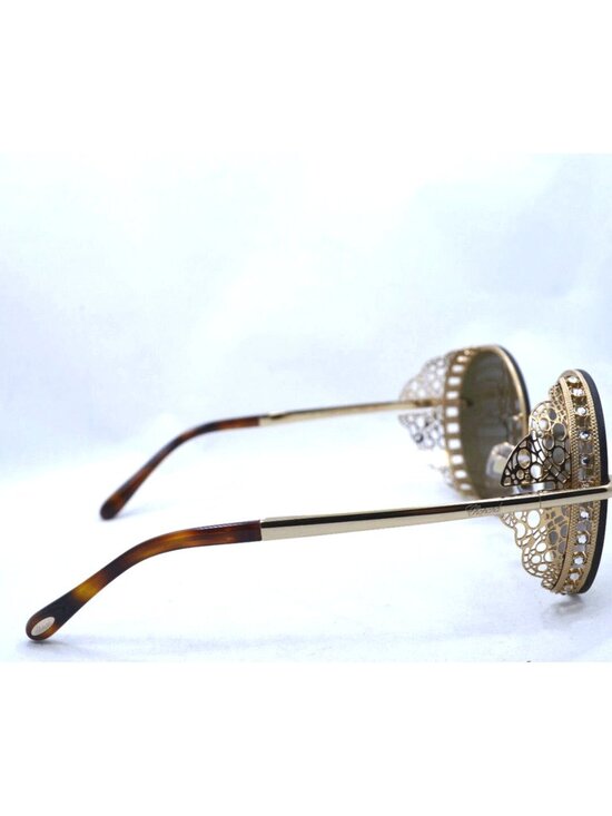 Chopard SCHC68S 300G Gold Green Round – Italy Designer Sunglasses main image 4